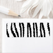 Zwarte en witte tijgerafdrukken. Tijger Patroon. Etiket (Insitu)