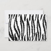 Zwarte en witte tijgerafdrukken. Tijger patroon. RSVP Kaartje (Achterkant)