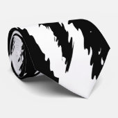 Zwarte en witte tijgerafdrukken. Tijger patroon. Stropdas (Opgerold)