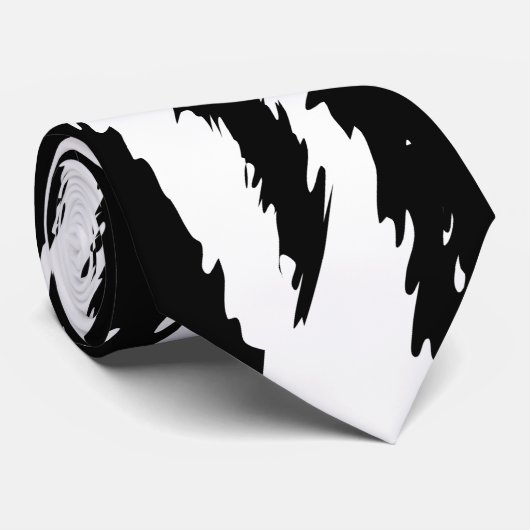 Zwarte en witte tijgerafdrukken. Tijger patroon. Stropdas (Opgerold)