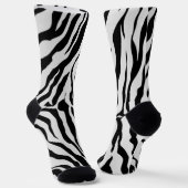 Zwarte en witte tijgerstrepen — Dierafdrukken Sokken (Gebogen)