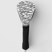 Zwarte en witte tijgerstrepen golfheadcover (Voorkant)