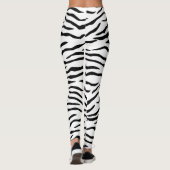 Zwarte en witte tijgerstrepen leggings (Achterkant)