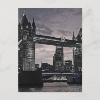 Zwarte en Witte Tower Bridge London River Thames Briefkaart