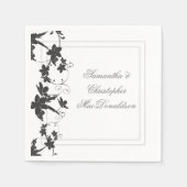 Zwarte en witte traditionele bruiloft servet (Voorkant)