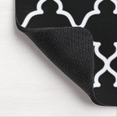 Zwarte en witte Trellis...mousepad Muismat (Hoek)