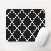 Zwarte en witte Trellis...mousepad Muismat (Met muis)