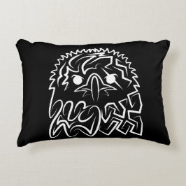 Zwarte en witte tribale adelaar accent kussen
