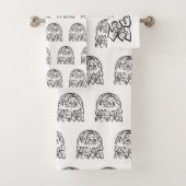 Zwarte en witte tribale adelaar bad handdoek (Insitu)