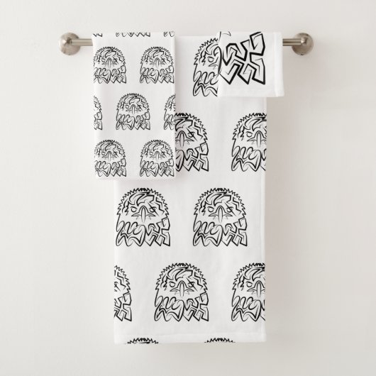 Zwarte en witte tribale adelaar bad handdoek (Insitu)