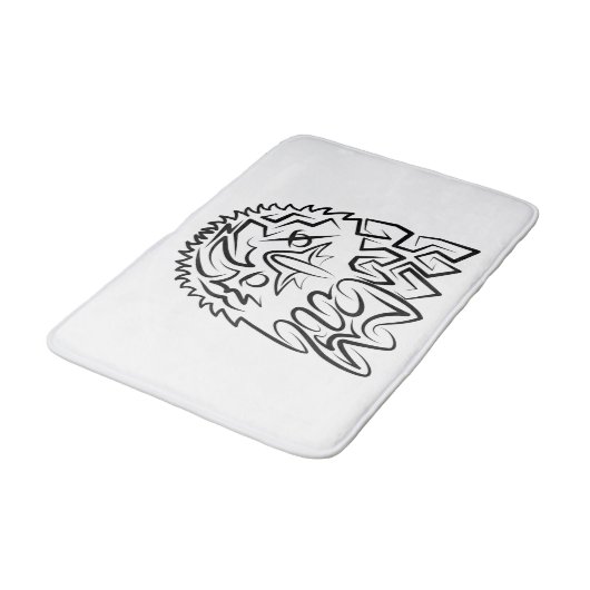 Zwarte en witte tribale adelaar badmat (Gekanteld)