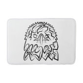 Zwarte en witte tribale adelaar badmat (Voorkant)