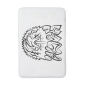 Zwarte en witte tribale adelaar badmat (Voorkant Verticaal)