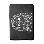 Zwarte en witte tribale adelaar badmat (Voorkant Verticaal)