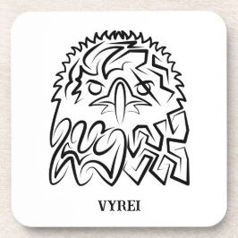 Zwarte en witte tribale adelaar bier onderzetter