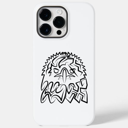 Zwarte en witte tribale adelaar Case-Mate iPhone case (Achterkant)