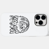 Zwarte en witte tribale adelaar Case-Mate iPhone case (Achterkant (horizontaal))