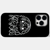 Zwarte en witte tribale adelaar Case-Mate iPhone case (Achterkant (horizontaal))