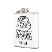 Zwarte en witte tribale adelaar heupfles (Links)