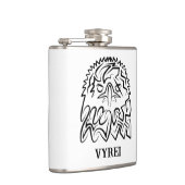 Zwarte en witte tribale adelaar heupfles (Rechts)