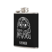 Zwarte en witte tribale adelaar heupfles (Links)