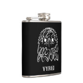 Zwarte en witte tribale adelaar heupfles (Rechts)