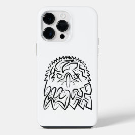 Zwarte en witte tribale adelaar iPhone 14 pro max hoesje