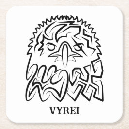 Zwarte en witte tribale adelaar kartonnen onderzetters