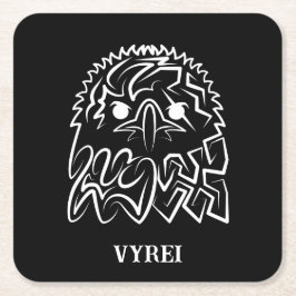 Zwarte en witte tribale adelaar kartonnen onderzetters