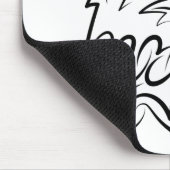 Zwarte en witte tribale adelaar muismat (Hoek)