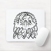 Zwarte en witte tribale adelaar muismat (Met muis)