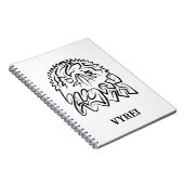 Zwarte en witte tribale adelaar notitieboek (Rechterzijde)