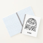 Zwarte en witte tribale adelaar notitieboek (Binnen)