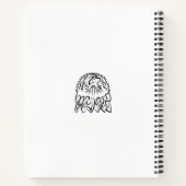 Zwarte en witte tribale adelaar notitieboek (Achterkant)