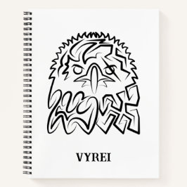 Zwarte en witte tribale adelaar notitieboek