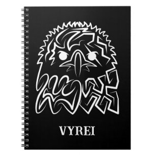 Zwarte en witte tribale adelaar notitieboek