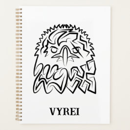 Zwarte en witte tribale adelaar planner