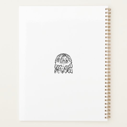 Zwarte en witte tribale adelaar planner (Achterkant)