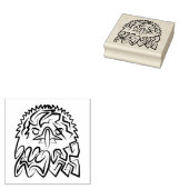 Zwarte en witte tribale adelaar rubberstempel (Gestempeld)