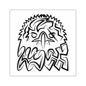 Zwarte en witte tribale adelaar rubberstempel (Afrduk)