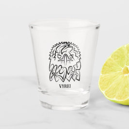 Zwarte en witte tribale adelaar shot glas