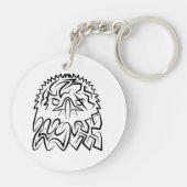 Zwarte en witte tribale adelaar sleutelhanger (Achterkant)