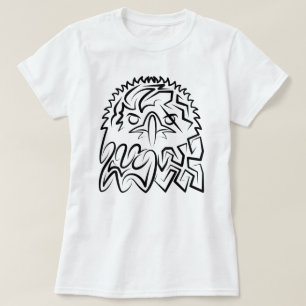 Zwarte en witte tribale adelaar t-shirt