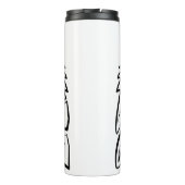 Zwarte en witte tribale adelaar thermosbeker (Achterkant)