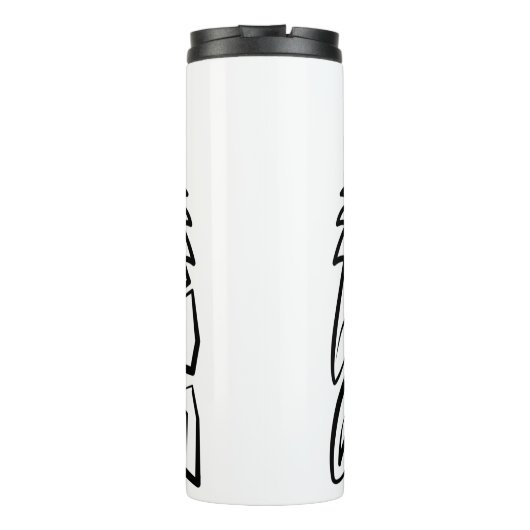 Zwarte en witte tribale adelaar thermosbeker (Achterkant)