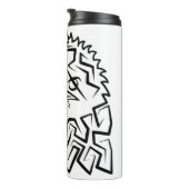 Zwarte en witte tribale adelaar thermosbeker (Geroteerd rechts)