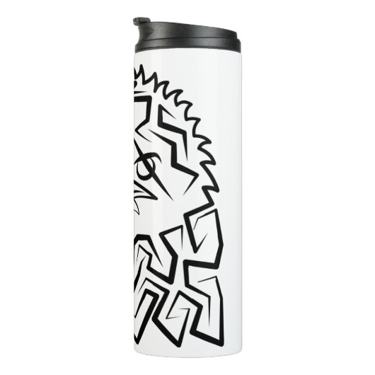 Zwarte en witte tribale adelaar thermosbeker (Geroteerd rechts)