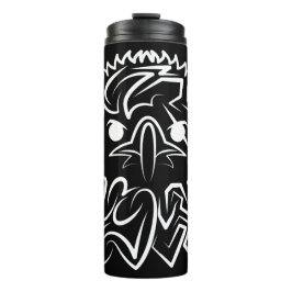 Zwarte en witte tribale adelaar thermosbeker