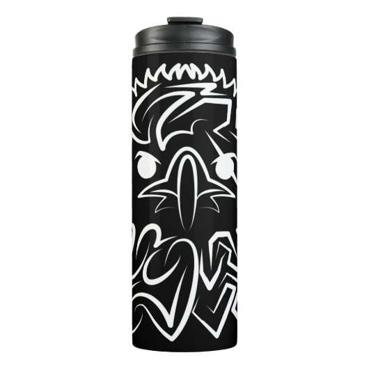 Zwarte en witte tribale adelaar thermosbeker (Voorkant)
