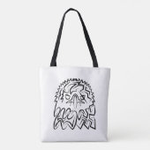 Zwarte en witte tribale adelaar tote bag (Achterkant)
